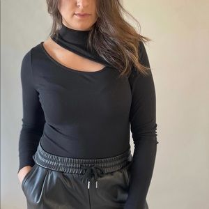 Cut-out Mockneck Bodysuit